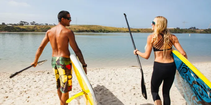 Stand-Up Paddleboard, Agua Hedionda Lagoon San Diego, California