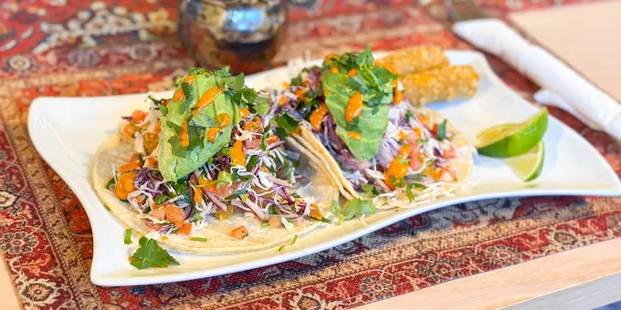 Farley Elliott Tacos at The Red Dot Vegetarian Kitchen in California