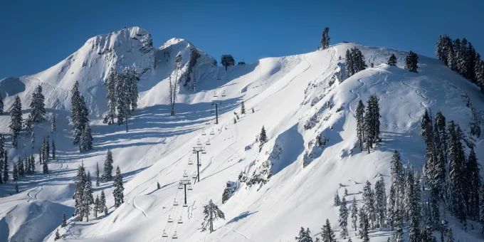 Palisades Tahoe ski resort in Lake Tahoe, California