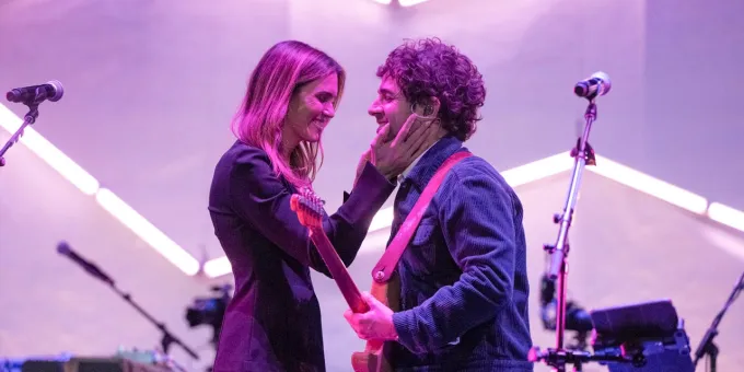 Mandy Moore and husband Taylor Goldsmith at the Concert for Altadena