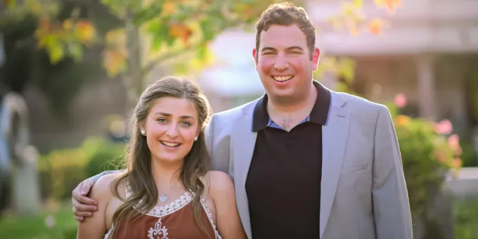 Abbey Romeo and David Isaacman from Netflix's Love on the Spectrum