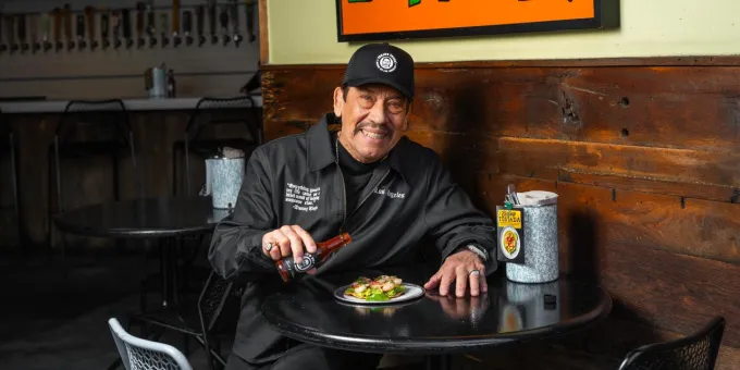 Danny Trejo at Trejo's Tacos, Los Angeles, California