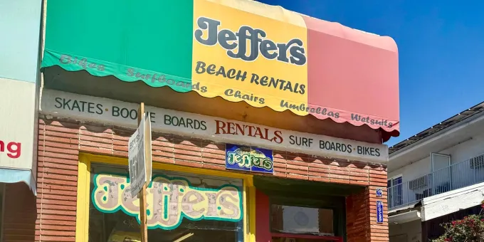 Exterior of Jeffers Rentals in Hermosa Beach, California