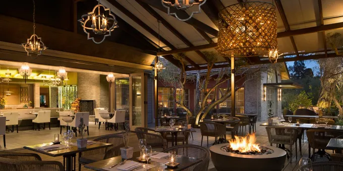 The dining room at Bernardus Lodge & Spa in Carmel Valley, California