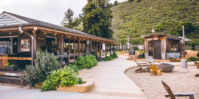 Exterior of the Earthbound Farm Stand in Carmel Valley, California