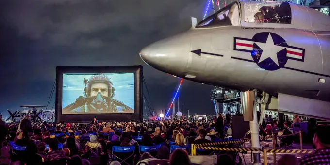 Top Gun screening at USS Midway Museum, in California 